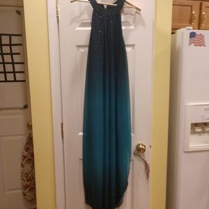 Ombre glitter long dress. Never worn!!